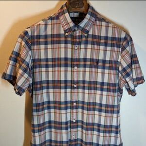 Polo Ralph Lauren Bleeding Madras Shirt Plaid Short Sleeve Button Up Mens Size M